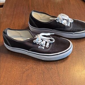Vans Black and White Canvas Shoes